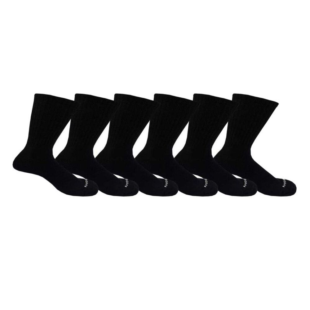 Firetrap Mens Logo Crew Socks (Pack of 6) / Black